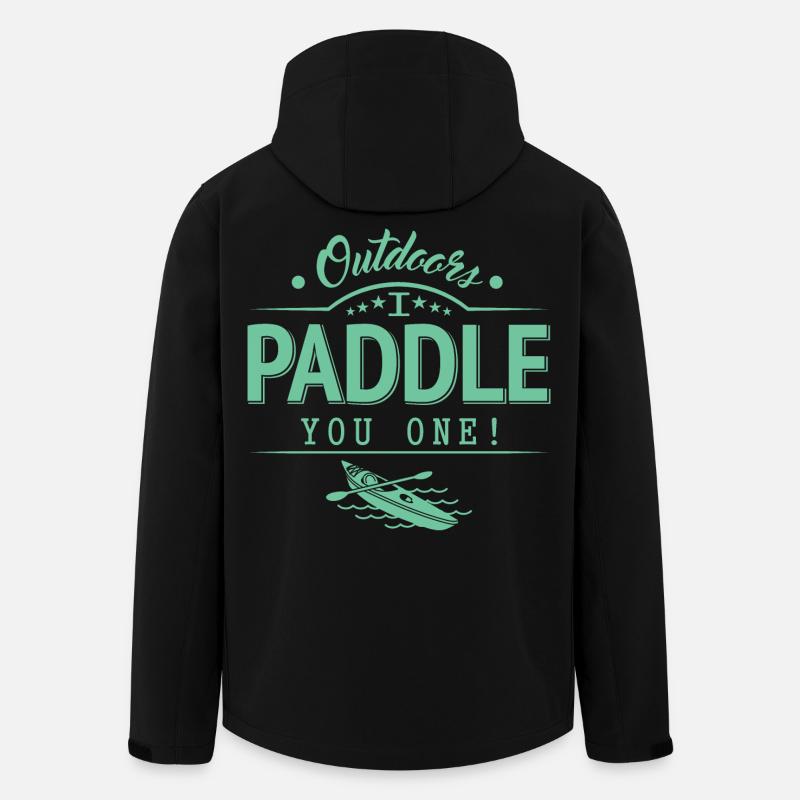 Draußen Paddele ich dir eins - Recycelte Männer Softshell-Jacke von Stanley/Stella - Schwarz