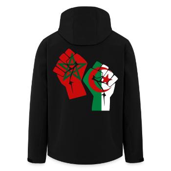 Marokko Algerien Khawa Khawa - Recycelte Männer Softshell-Jacke von Stanley/Stella - Schwarz - Hinten - AI Model Male 185 light (185cm)