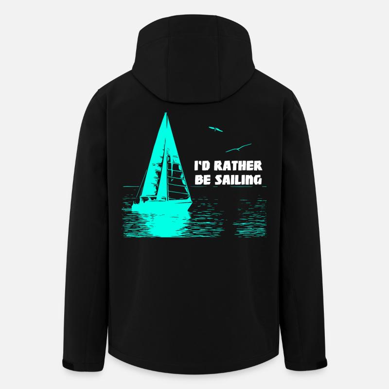 I'd rather be Sailing - Men’s Recycled Softshell Jacket by Stanley/Stella - black