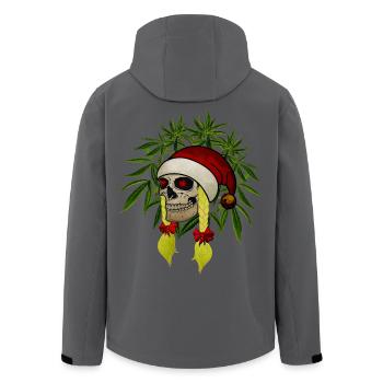 Skull Woman Hemp Christmas Hat Braids - Men’s Recycled Softshell Jacket by Stanley/Stella - black - Back - AI Model Male 185 light (185cm)