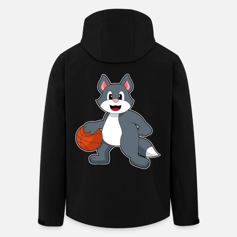 Chat Basketteur Basketteur - Veste softshell homme en polyester recyclé Stanley/Stella - noir
