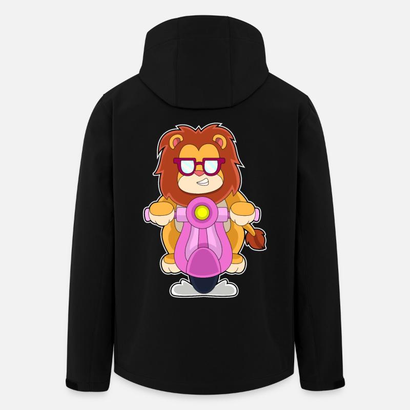 Löwe Motorroller - Recycelte Männer Softshell-Jacke von Stanley/Stella - Schwarz