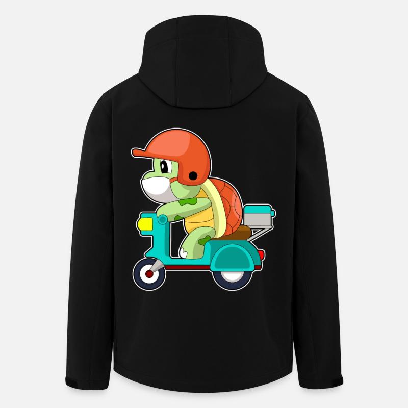 Scooter tortue - Veste softshell homme en polyester recyclé Stanley/Stella - noir
