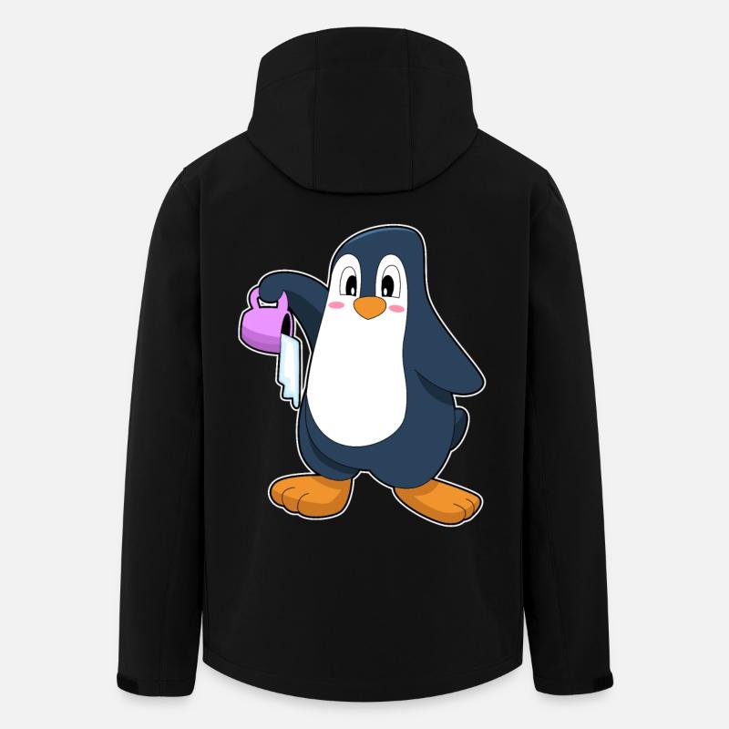 Penguin Iced Coffee - Men’s Recycled Softshell Jacket by Stanley/Stella - black