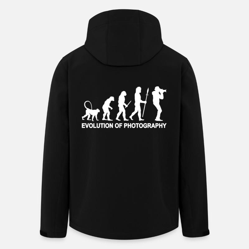 Évolution de la photographie - Veste softshell homme en polyester recyclé Stanley/Stella - noir