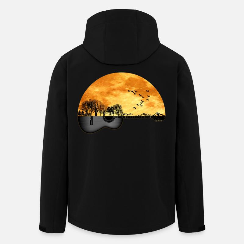 natürliche gitarre - Recycelte Männer Softshell-Jacke von Stanley/Stella - Schwarz