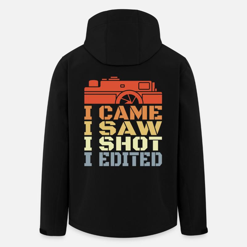 Camera Routine - Men’s Recycled Softshell Jacket by Stanley/Stella - black