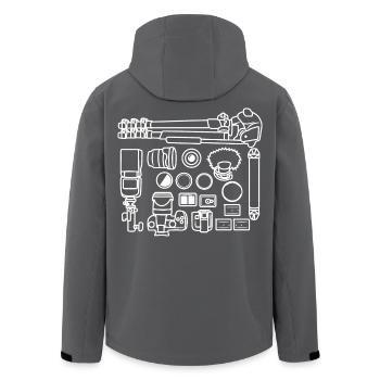 Équipement photographique - Veste softshell homme en polyester recyclé Stanley/Stella - noir - Dos - AI Model Male 185 light (185cm)