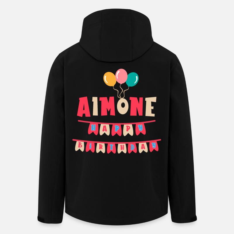 T-shirt Aimone joyeux anniversaire joyeux anniversaire - Veste softshell homme en polyester recyclé Stanley/Stella - noir