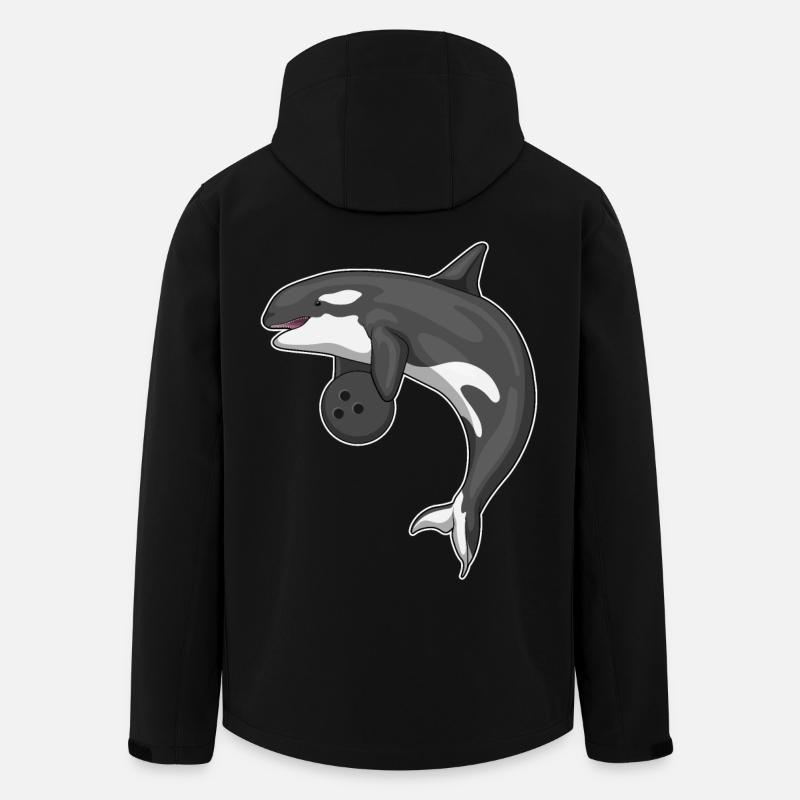 Boule de bowling d’épaulard - Veste softshell homme en polyester recyclé Stanley/Stella - noir