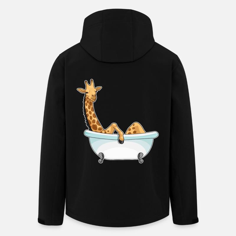 Baignoire girafe - Veste softshell homme en polyester recyclé Stanley/Stella - noir
