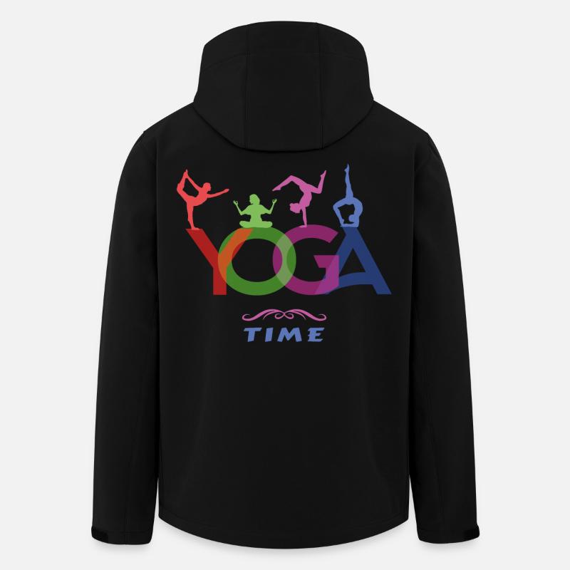 YOGA Time - Le temps du yoga - Veste softshell homme en polyester recyclé Stanley/Stella - noir