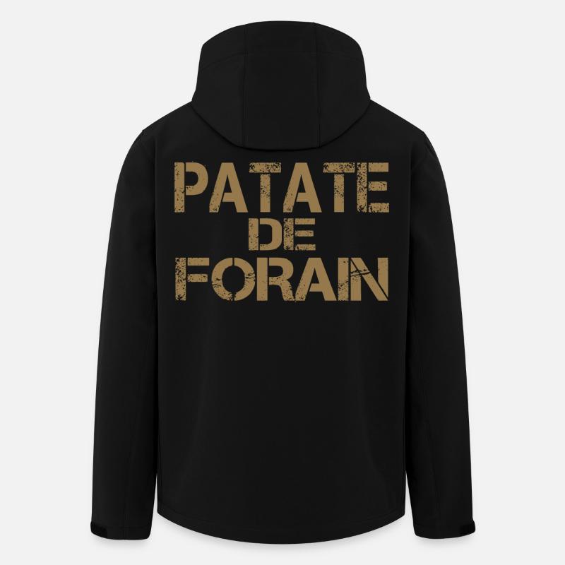 Patate forain ocre - Veste softshell homme en polyester recyclé Stanley/Stella - noir