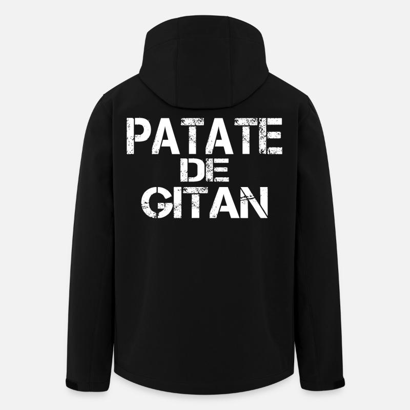 Patate de GITAN - Veste softshell homme en polyester recyclé Stanley/Stella - noir