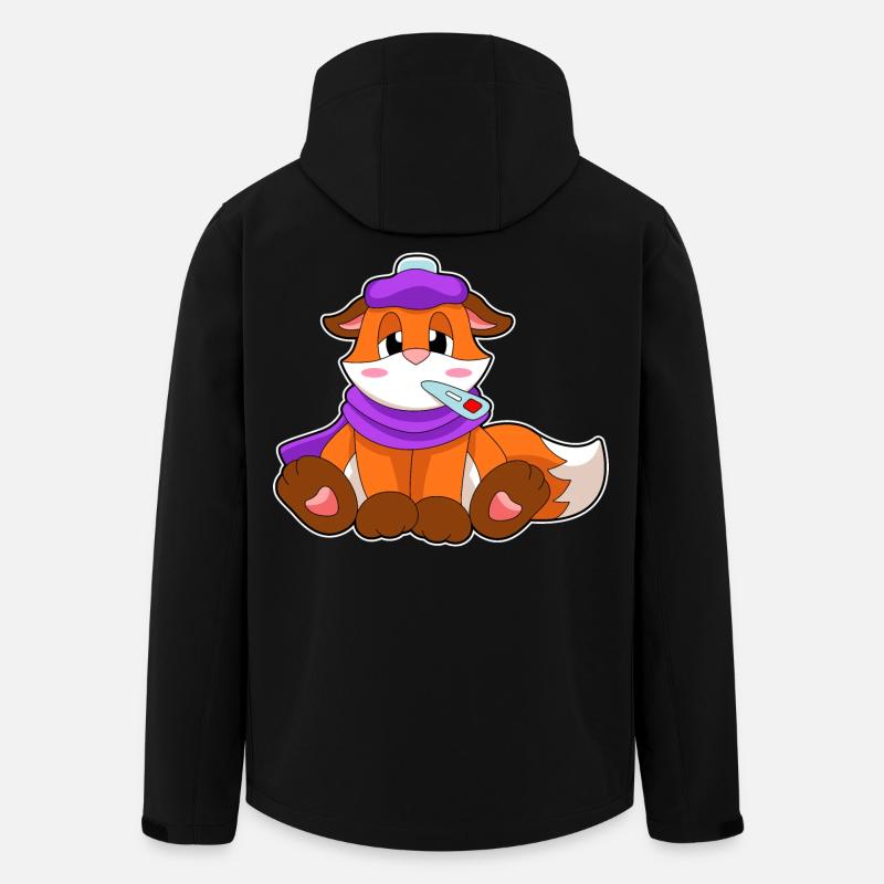 Fuchs Fieber Fieberthermometer - Recycelte Männer Softshell-Jacke von Stanley/Stella - Schwarz