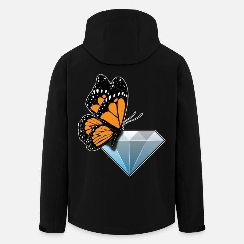 Butterfly Diamond - Men’s Recycled Softshell Jacket by Stanley/Stella - black