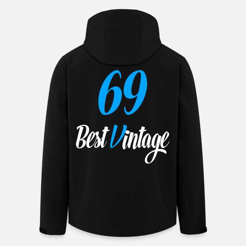 Best Vintage 69 weiß - Recycelte Männer Softshell-Jacke von Stanley/Stella - Schwarz