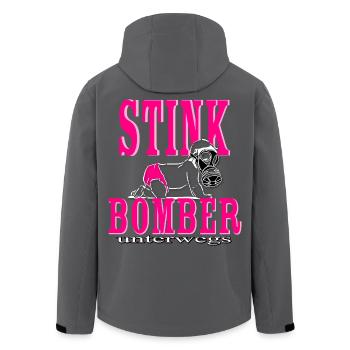 Bébé fille couche rose - bomber puant sur la route - Veste softshell homme en polyester recyclé Stanley/Stella - noir - Dos - AI Model Male 185 light (185cm)