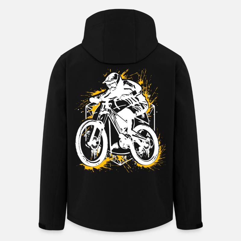 Mountainbike MTB - Mountainbiker - Mountain biking - Men’s Recycled Softshell Jacket by Stanley/Stella - black
