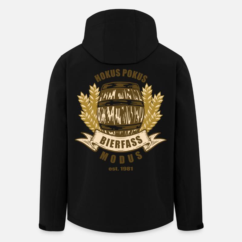 Bierfass Modus - Recycelte Männer Softshell-Jacke Discoverer von Stanley/Stella - Schwarz