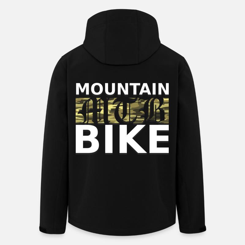 MTB Mountain Bike Cycling - Men’s Recycled Softshell Jacket by Stanley/Stella - black