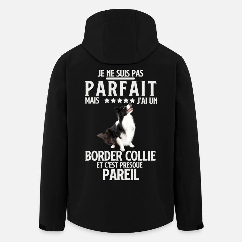 Border Collie Presque Parfait - Veste softshell homme en polyester recyclé Stanley/Stella - noir
