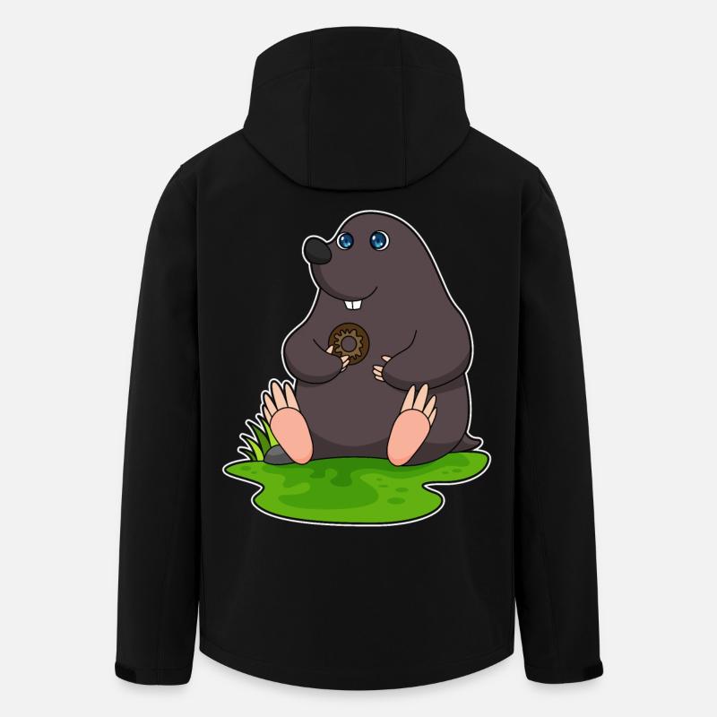 Maulwurf Donut - Recycelte Männer Softshell-Jacke von Stanley/Stella - Schwarz