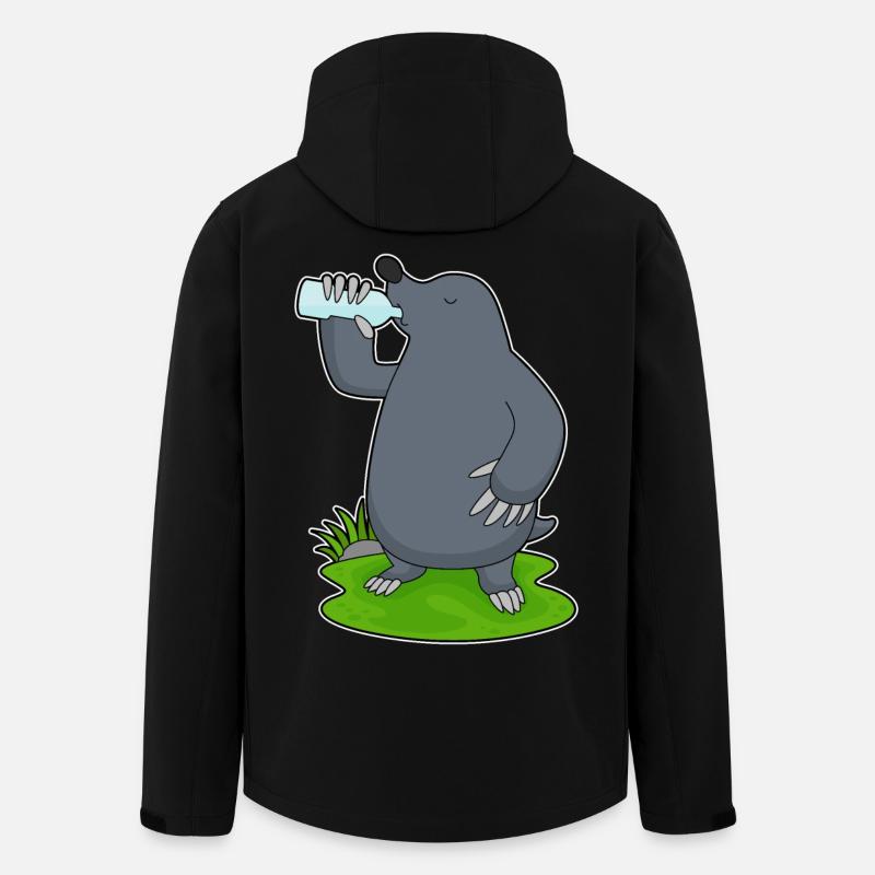 Mole water bottle - Men’s Recycled Softshell Jacket by Stanley/Stella - black