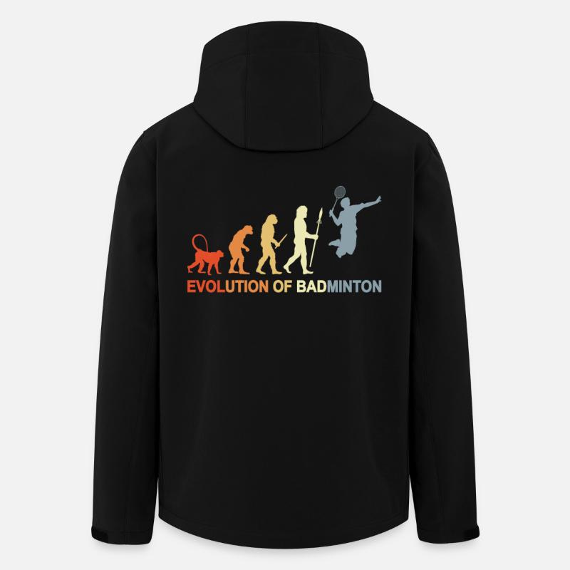 Badminton Evolution - Recycelte Männer Softshell-Jacke Discoverer von Stanley/Stella - Schwarz