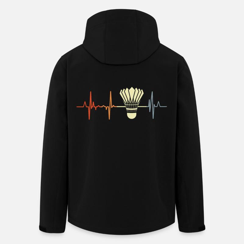 Badminton Herzschlag - Recycelte Männer Softshell-Jacke von Stanley/Stella - Schwarz
