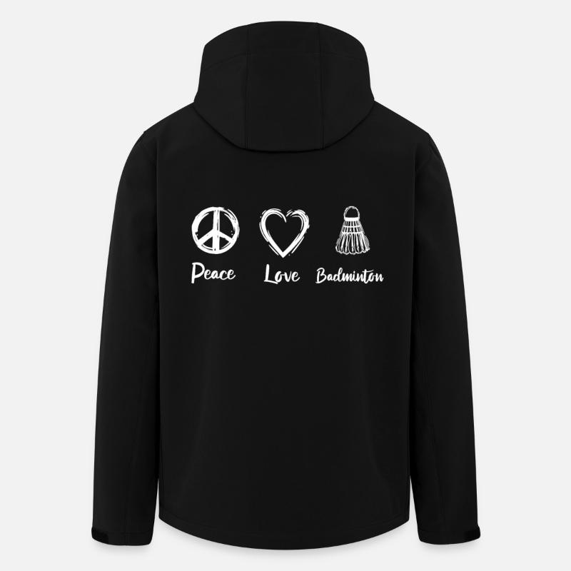 L’amour du badminton - Veste softshell homme en polyester recyclé Stanley/Stella - noir