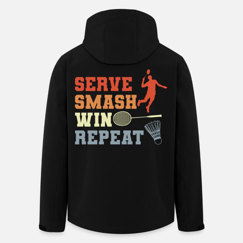 Badminton Routine - Men’s Recycled Softshell Jacket by Stanley/Stella - black