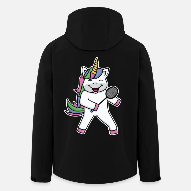 Badminton Unicorn - Men’s Recycled Softshell Jacket by Stanley/Stella - black