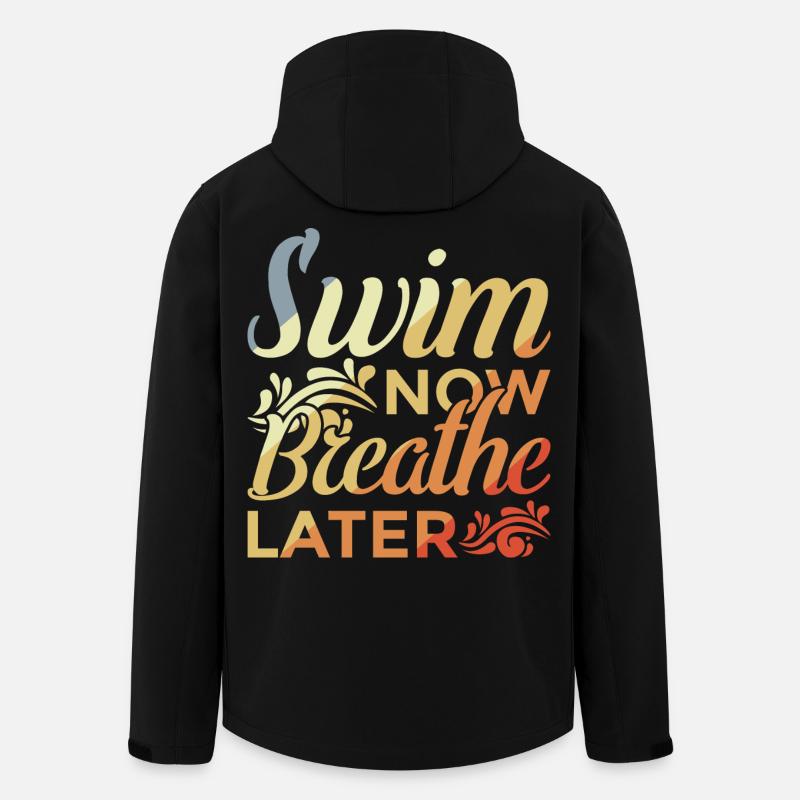 Schwimmer Motivation - Recycelte Männer Softshell-Jacke von Stanley/Stella - Schwarz