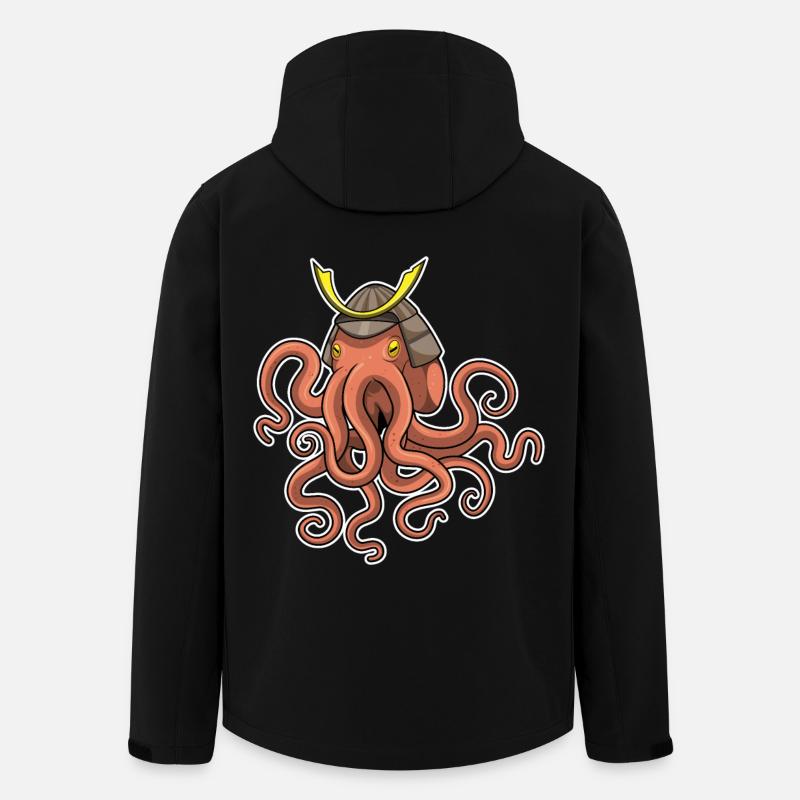 Krake Samurai Kampfsport - Recycelte Männer Softshell-Jacke von Stanley/Stella - Schwarz