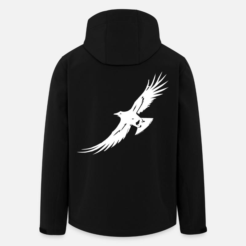 Corbeau volant - Veste softshell homme en polyester recyclé Stanley/Stella - noir