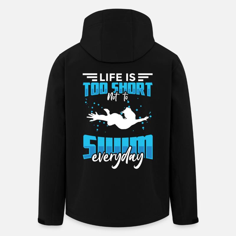 Motivierende Schwimmen Sprüche - Recycelte Männer Softshell-Jacke von Stanley/Stella - Schwarz