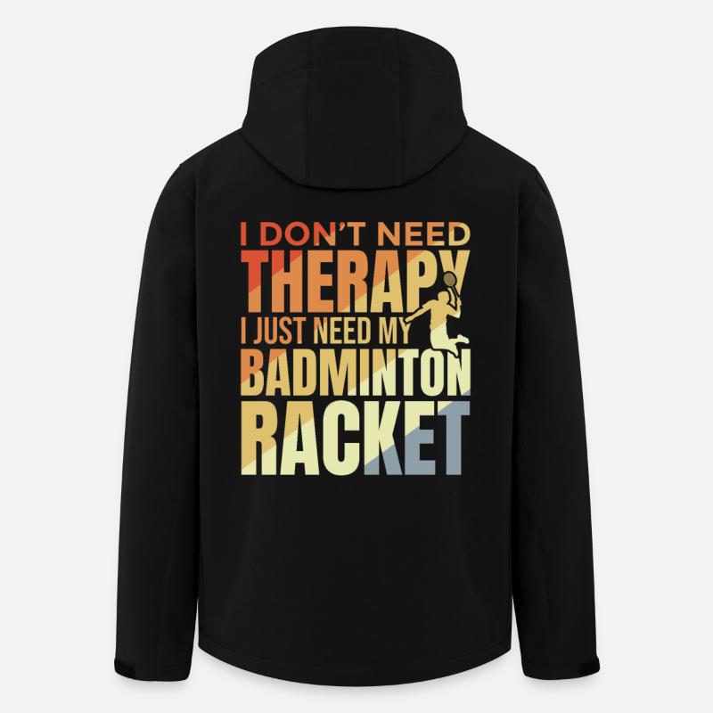 Badminton player saying - Men’s Recycled Softshell Jacket by Stanley/Stella - black