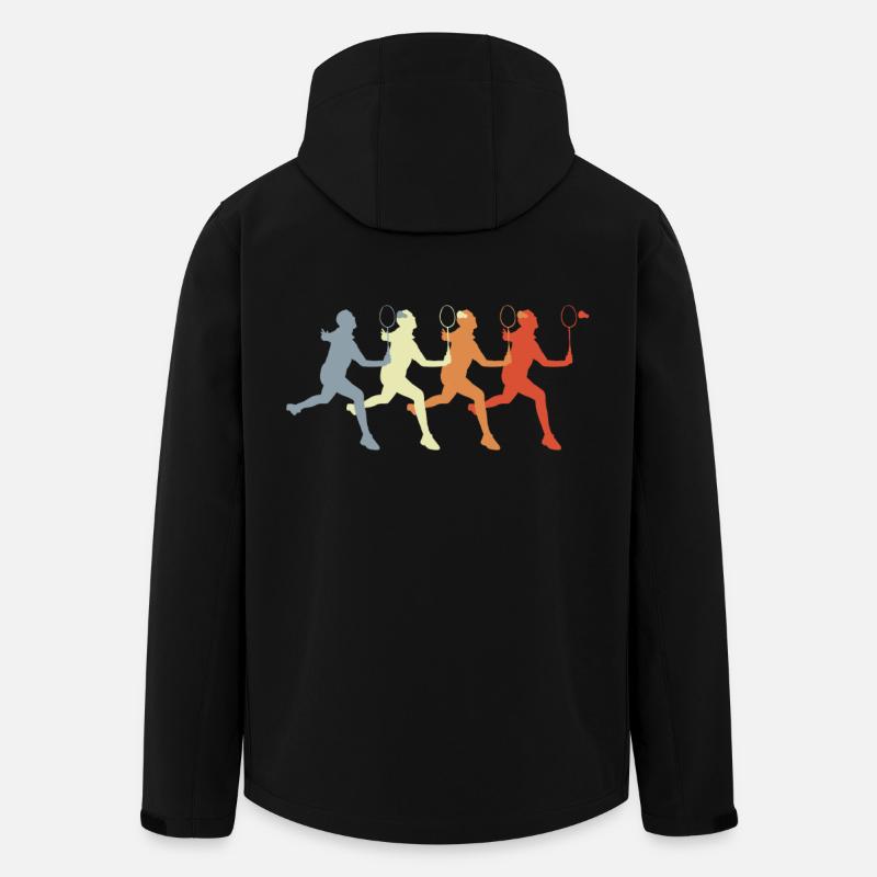 Retro Badminton - Men’s Recycled Softshell Jacket by Stanley/Stella - black