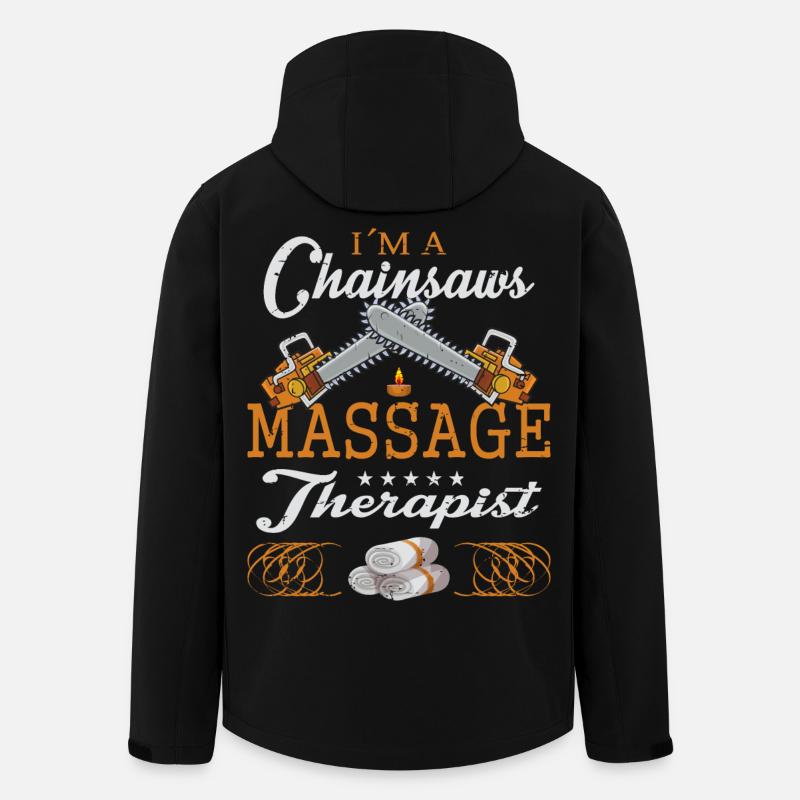 Massage à la tronçonneuse - Veste softshell homme en polyester recyclé Stanley/Stella - noir