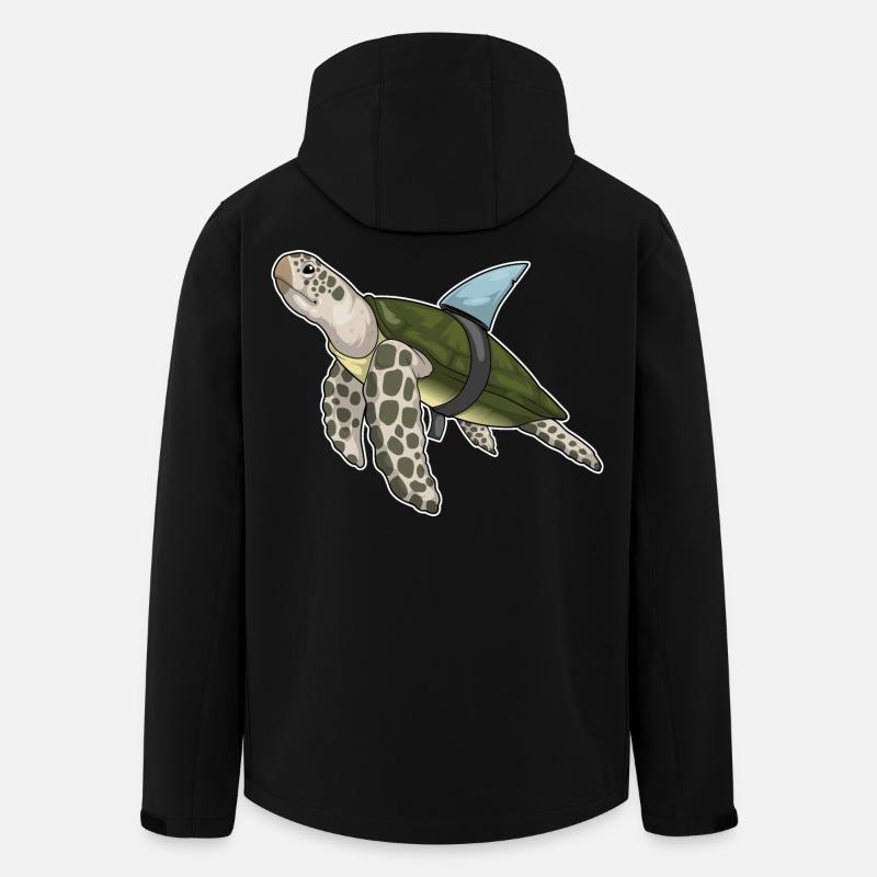 Turtle Shark Fin - Men’s Recycled Softshell Jacket by Stanley/Stella - black