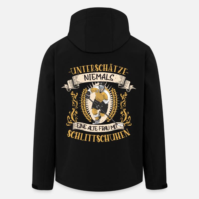 Eishockey Eishockeyspielerin Schlittschuhe - Recycelte Männer Softshell-Jacke von Stanley/Stella - Schwarz