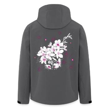 Printemps Sakura en fleurs de cerisier - Veste softshell homme en polyester recyclé Stanley/Stella - noir - Dos - AI Model Male 185 light (185cm)
