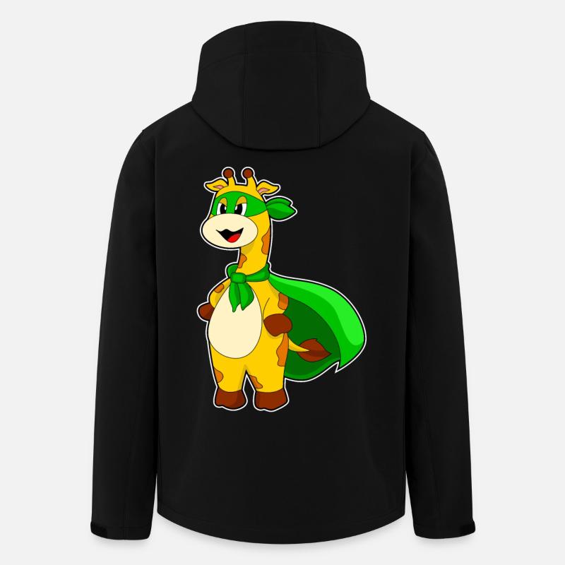 Giraffe Superhero Cloak - Men’s Recycled Softshell Jacket by Stanley/Stella - black