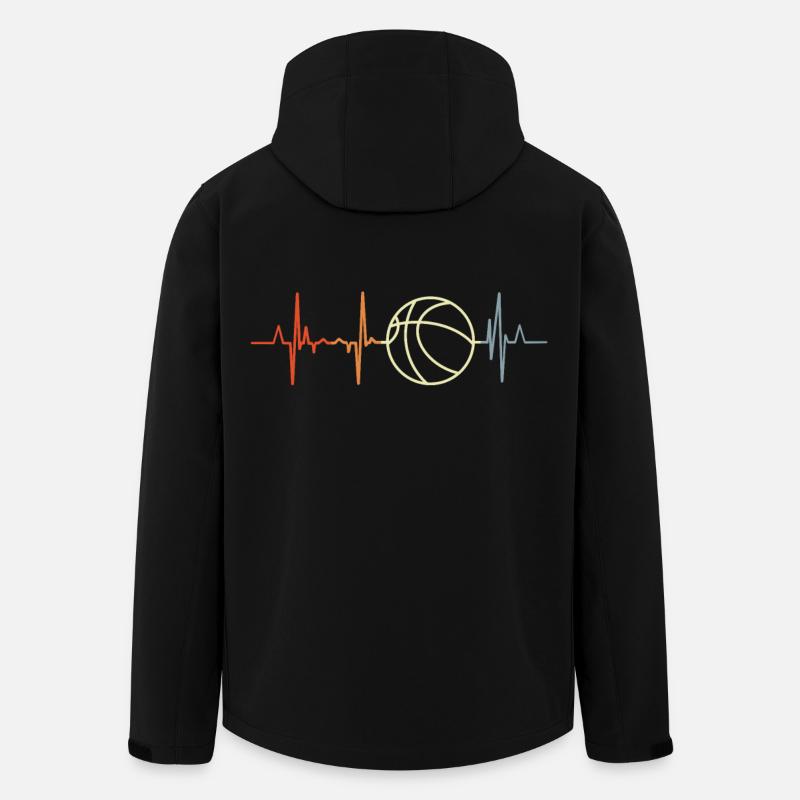 Basketball Herzschlag - Recycelte Männer Softshell-Jacke von Stanley/Stella - Schwarz