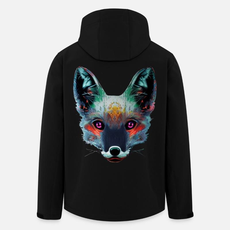 Neonfuchs Kopfkunst - Recycelte Männer Softshell-Jacke von Stanley/Stella - Schwarz