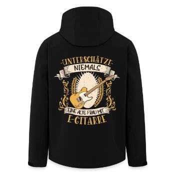 E-Gitarre Musikerin Elektro Gitarre Geschenk - Recycelte Männer Softshell-Jacke von Stanley/Stella - Schwarz - Hinten - AI Model Male 185 light (185cm)