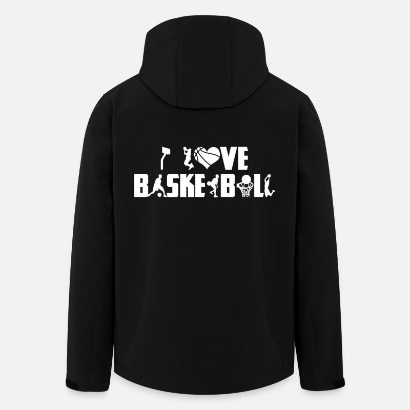Ich liebe Basketball - Recycelte Männer Softshell-Jacke von Stanley/Stella - Schwarz