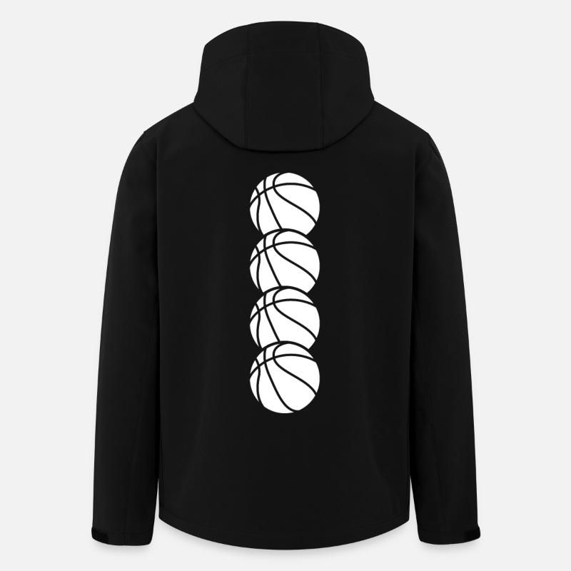 Basketball Bälle - Recycelte Männer Softshell-Jacke von Stanley/Stella - Schwarz