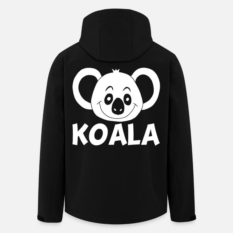 White koala - Men’s Recycled Softshell Jacket by Stanley/Stella - black